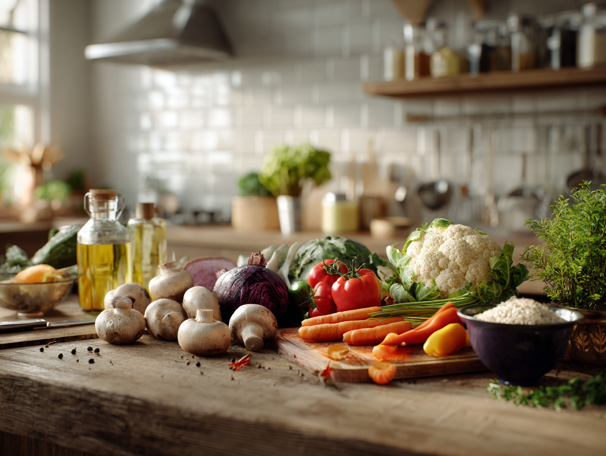 Familie savurând o masă sănătoasă împreună